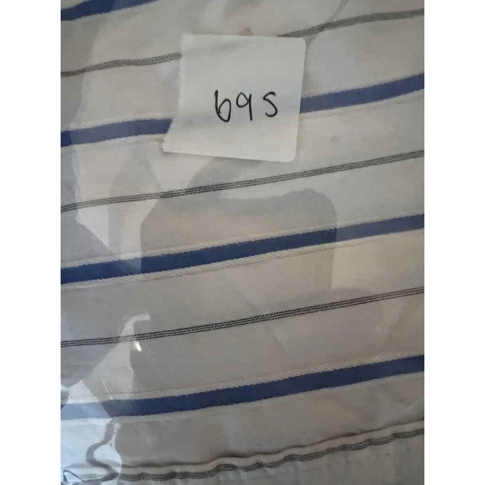 American‎ Eagle Outfitters Shirt Sm White Blue Stripe Vintage Fit Cotton Y2K 00s